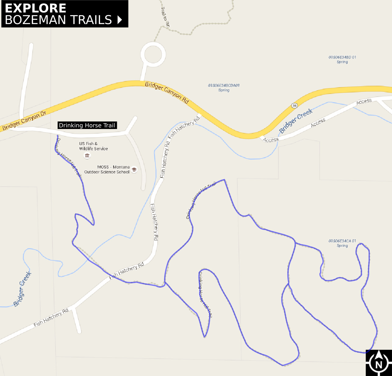 Drinking Horse Trail Map