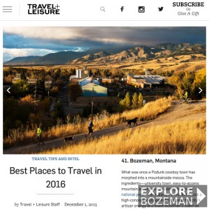Travel & Leisure Best Places To Travel - Bozeman